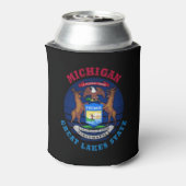 MICHIGAN GREAT LAKES STATE FLAG BLIKJESKOELER (Blikje Achterkant)