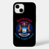 MICHIGAN GREAT LAKES STATE FLAG Case-Mate iPhone CASE (Achterkant)