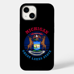 MICHIGAN GREAT LAKES STATE FLAG Case-Mate iPhone 14 HOESJE