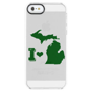 Michigan Green Doorzichtig iPhone SE/5/5s Hoesje