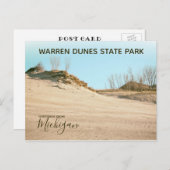 Michigan Greetings uit Warren Dunes Briefkaart (Voorkant / Achterkant)