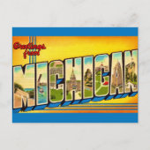 Michigan Groeten Briefkaart (Voorkant)