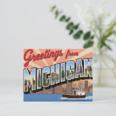 Michigan Groeten Groot Briefkaart (Staand voorkant)