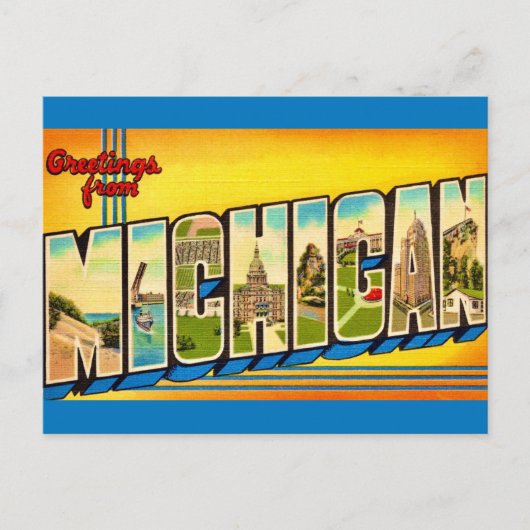 Michigan Groetkaart Briefkaart (Voorkant)
