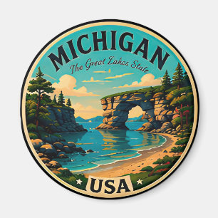Michigan Grote Meren Buitenreizen Magneet