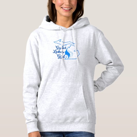 Michigan Grote Meren Meisje Hoodie (Voorkant)
