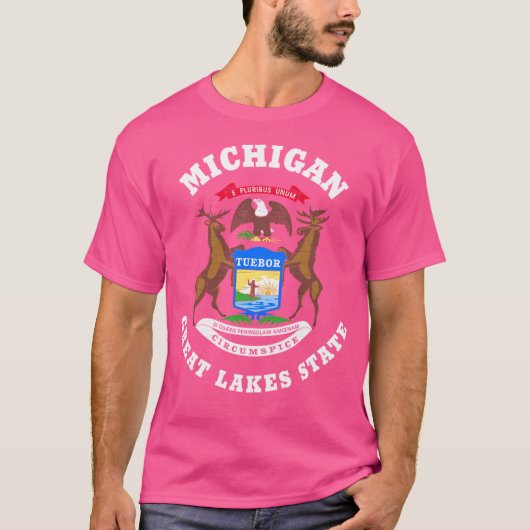 Michigan Grote Meren Staat Vlag V3 Actief T-shirt (Voorkant)