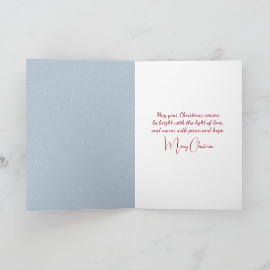 Michigan grote rode vuurtoren in de winter feestdagen kaart (Binnen)