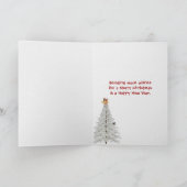 Michigan grote rode vuurtoren met zwanen feestdagen kaart (Binnen)