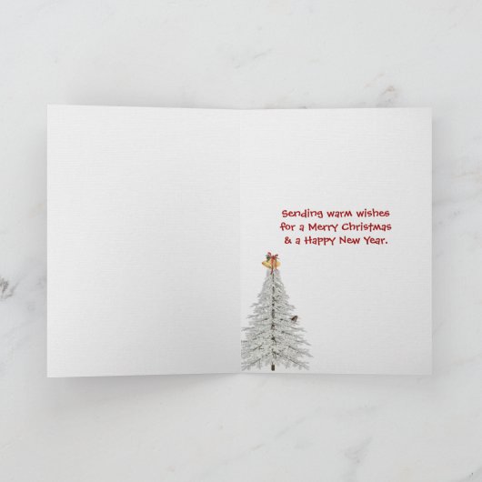 Michigan grote rode vuurtoren met zwanen feestdagen kaart (Binnen)