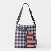 Michigan Grunge | Amerikaans | Patriottisch Crossbody Tas (Voorkant)