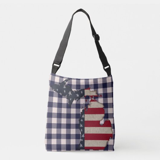 Michigan Grunge | Amerikaans | Patriottisch Crossbody Tas