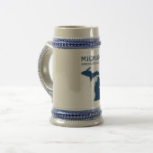 Michigan H5 Beer Stein Bierpul (Voorkant links)
