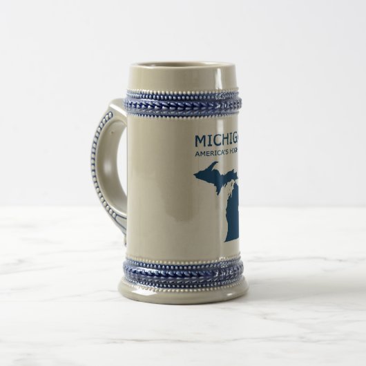 Michigan H5 Beer Stein Bierpul (Voorkant links)