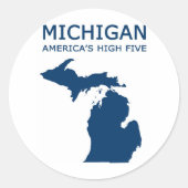 Michigan H5 Ronde Sticker (Voorkant)
