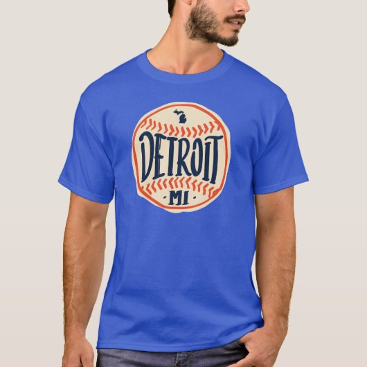 Michigan Hand Getekend Script Ontwerp T-shirt (Voorkant)