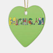 Michigan Heart Ornament (Links)