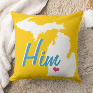 Michigan Hem Staat Bruidegom Elke Kleur Kussen