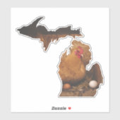 Michigan Hen Sticker (Vel)