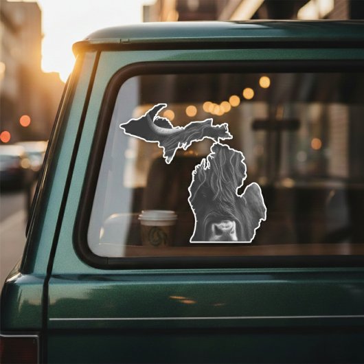 Michigan Highland Koe Sticker