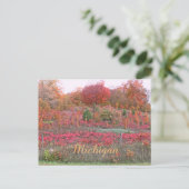 MICHIGAN HILLSIDE VLAM MET KLEUR BRIEFKAART (Staand voorkant)