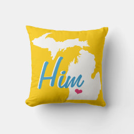 Michigan Him State Groom's enige kleurenpiloot Kussen