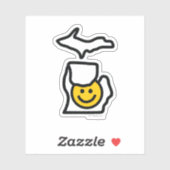 Michigan Holding a Smile Sticker (Vel)