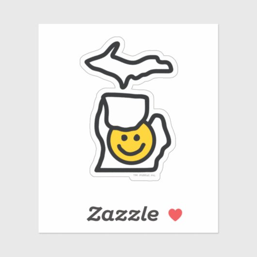 Michigan Holding a Smile Sticker (Vel)