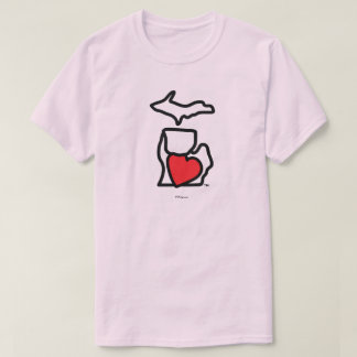 Michigan Holding Heart T-Shirt