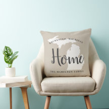 Michigan Home Beige Script Familie Monogram