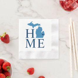 Michigan Home Blue en Navy Custom City Heart Servet