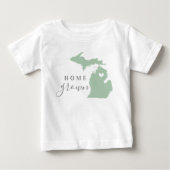 Michigan Home Grown | Bewerkbare kleuren State Map (Voorkant)