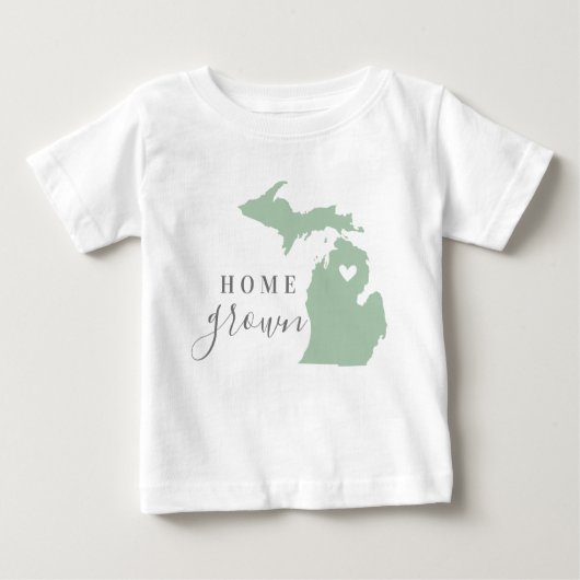 Michigan Home Grown | Bewerkbare kleuren State Map (Voorkant)