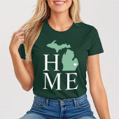 Michigan Home Mint Green Custom City Heart T-shirt