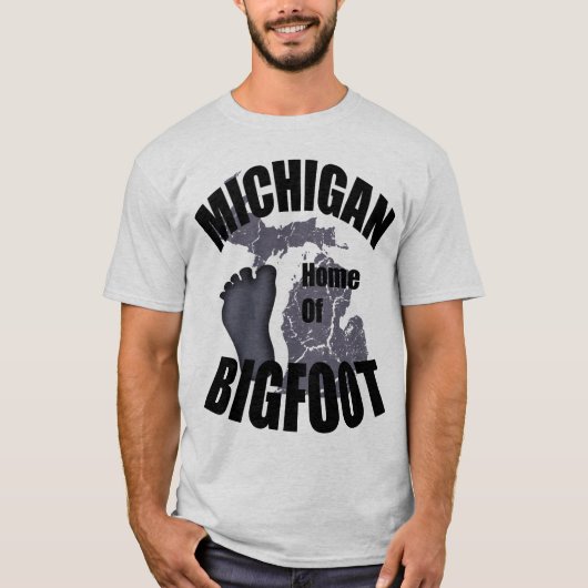 Michigan Home of Bigfoot T-shirt (Voorkant)