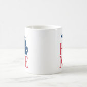Michigan Home Red White Blue Custom City Heart Koffiemok (Center)