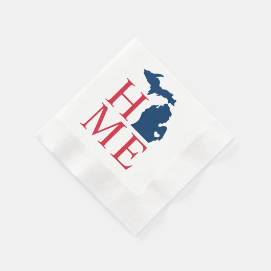 Michigan Home Red White Blue Custom City Heart Servet (Hoek)