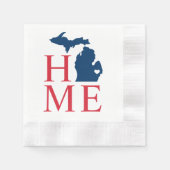 Michigan Home Red White Blue Custom City Heart Servet (Voorkant)