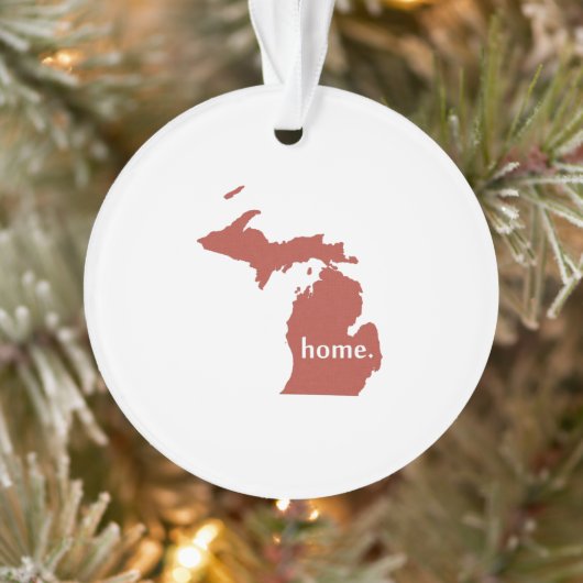 Michigan home silhouette-staatskaart ornament (Boom)