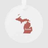 Michigan home silhouette-staatskaart ornament (achterkant)