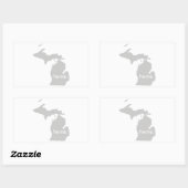 Michigan home silhouette-staatskaart rechthoekige sticker (Vel)