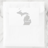 Michigan home silhouette-staatskaart rechthoekige sticker (Tas)
