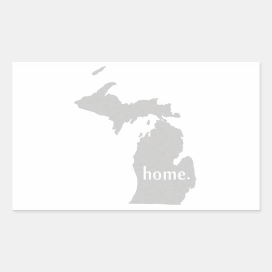 Michigan home silhouette-staatskaart rechthoekige sticker (Voorkant)
