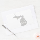Michigan home silhouette-staatskaart rechthoekige sticker (Envelop)