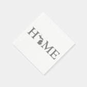 Michigan Home State Grijs Word Art Paper Party Servetten (Hoek)