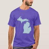 Michigan Home State Outline Blue Oversized T-shirt (Voorkant)