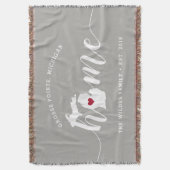 Michigan Home State Persoonlijk Deken (Voorkant Verticaal)