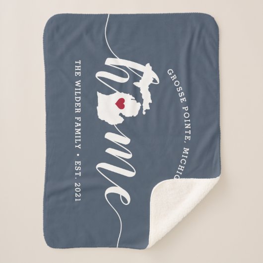 Michigan Home State Persoonlijk Sherpa Deken (Voorkant)