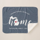 Michigan Home State Persoonlijk Sherpa Deken (Voorkant (horizontaal))