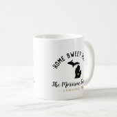 Michigan Home Sweet Home Familie Monogram Mok (Voorkant rechts)